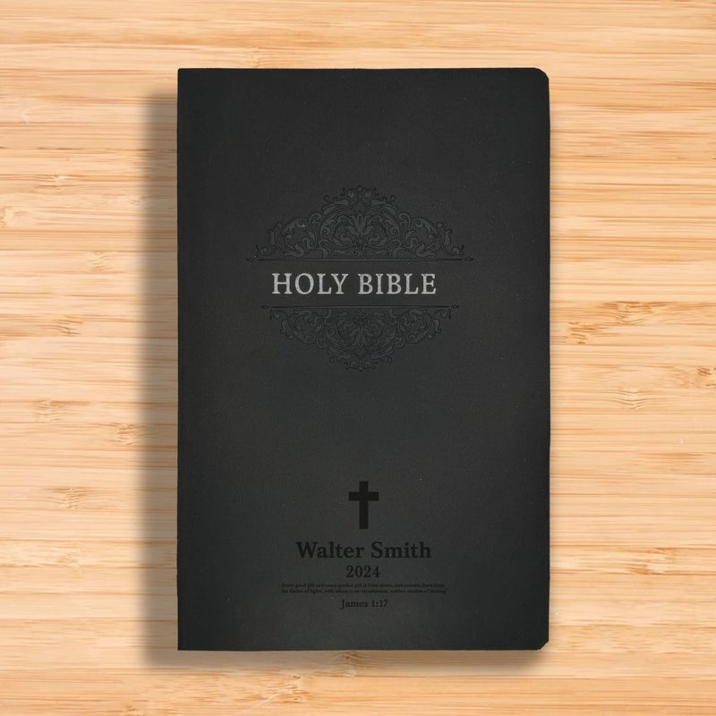 NKJV Black Standard Size Holy Bible Small Print