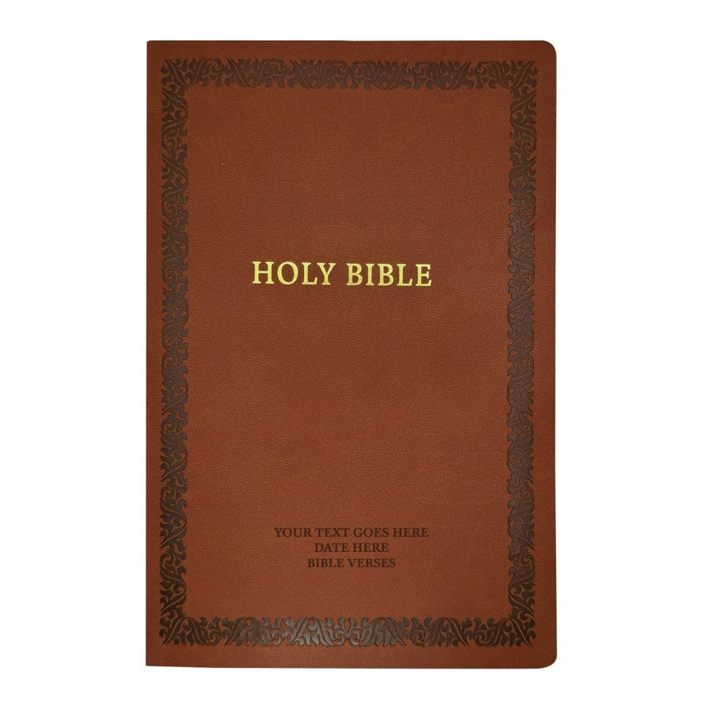 NKJV Dark Brown Standard Size Holy Bible Small Print