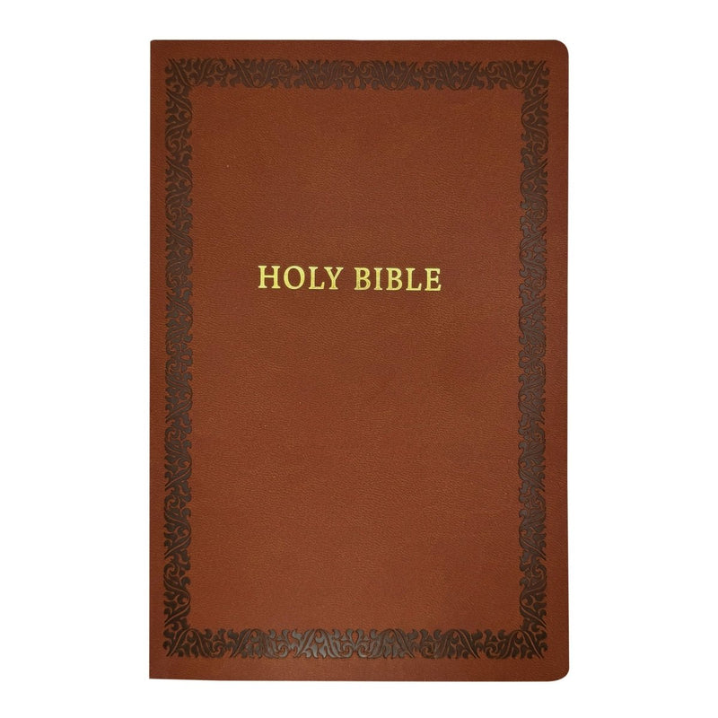 NKJV Dark Brown Standard Size Holy Bible Small Print