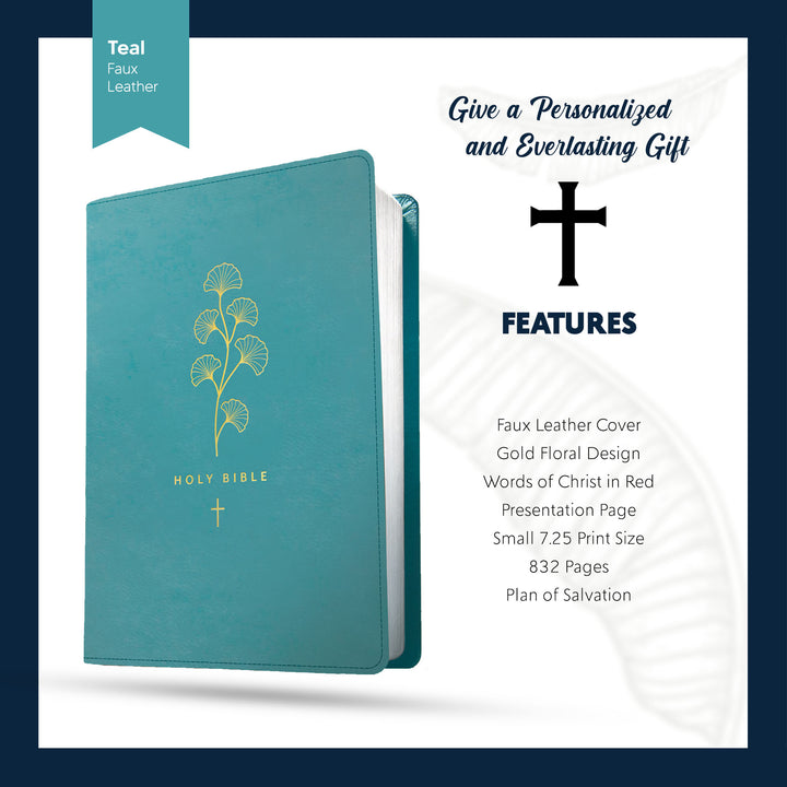 NLT Teal Standard Size Holy Bible Small Print (Copy)