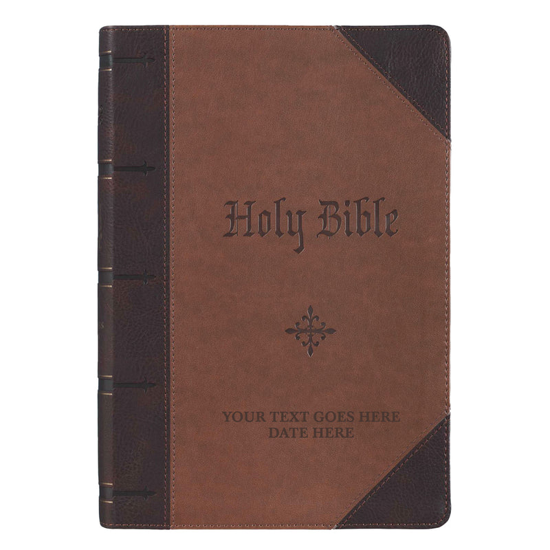 KJV Brown Study Size Holy Bible Giant Print