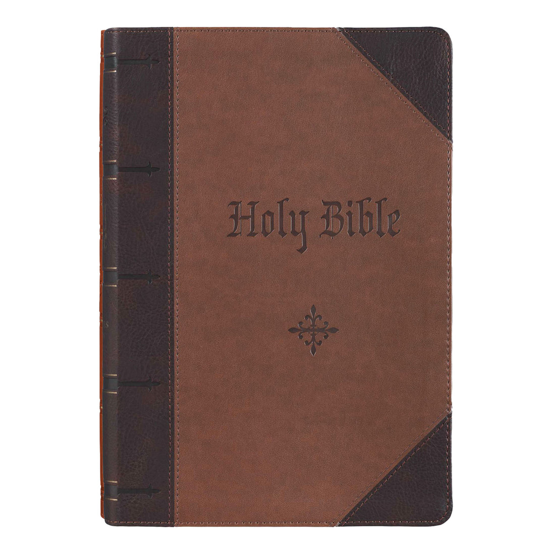 Personalized KJV Bible Giant Print Faux Leather Giant two-tone Design | Shepherds Shelf