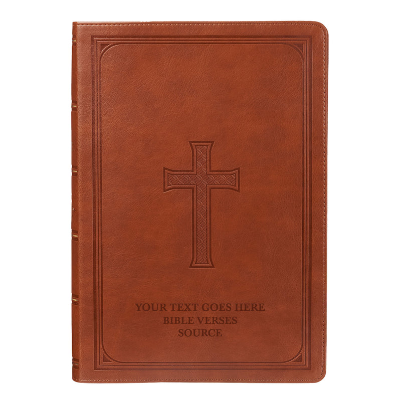 KJV Saddle Brown Study Size Holy Bible Super Giant Print