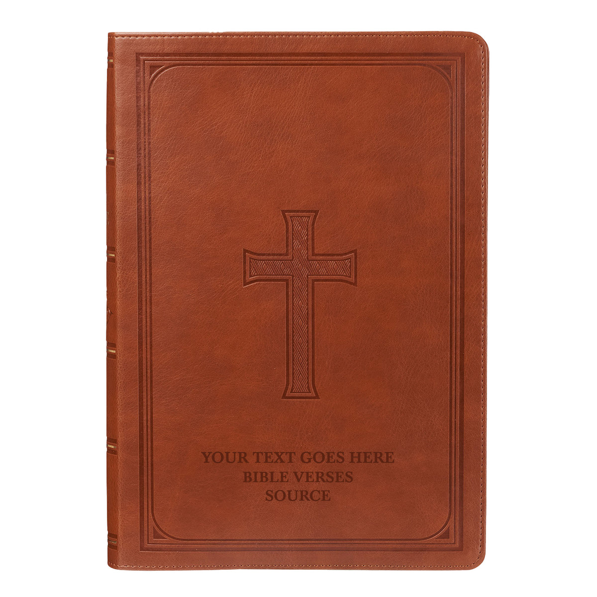KJV Saddle Brown Study Size Holy Bible Super Giant Print