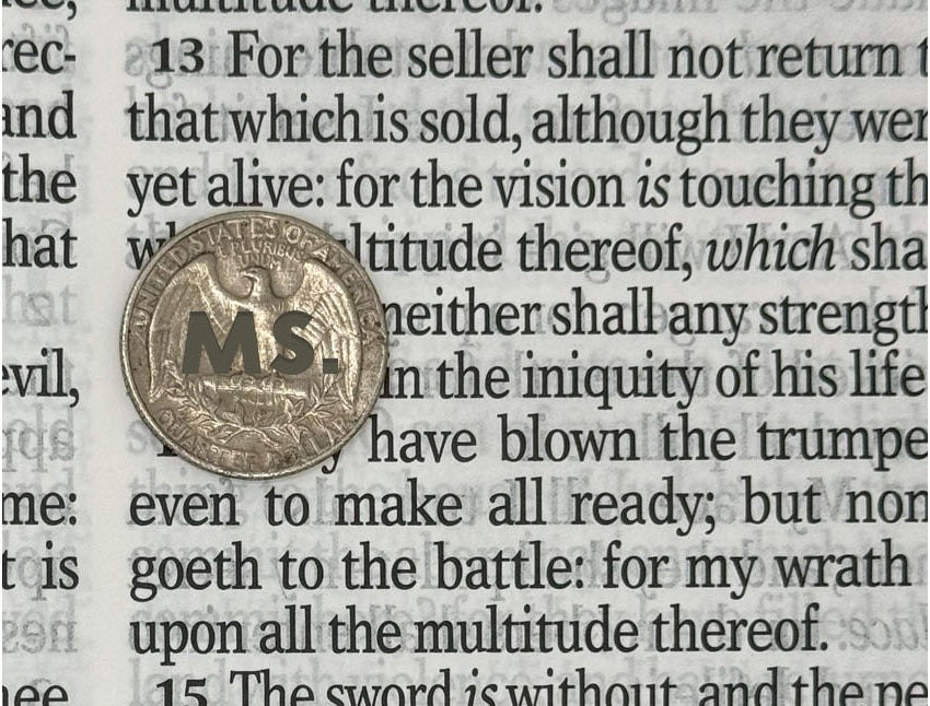 Print sample for this Bible