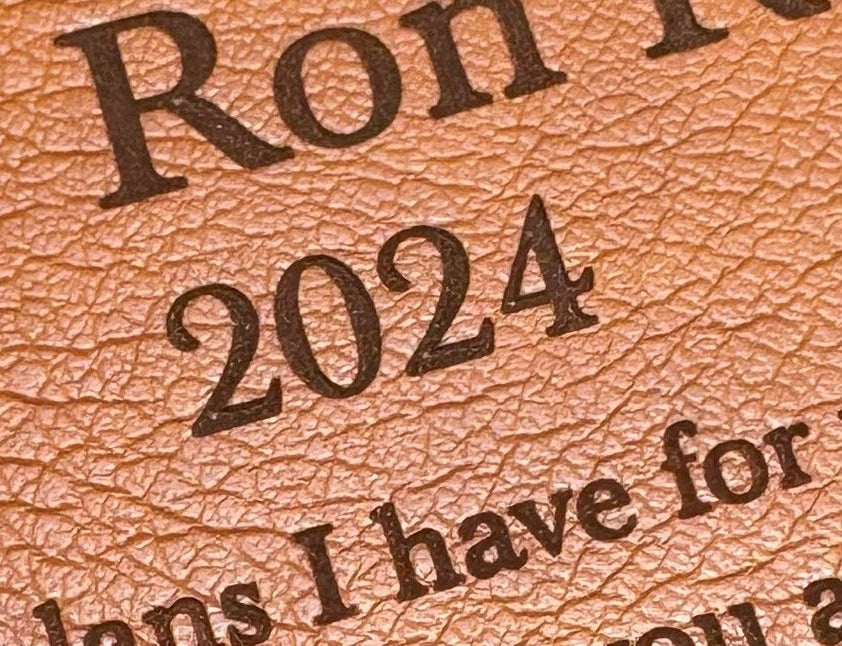 Actual personalization sample for this Bible