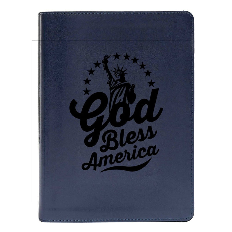 CSB She Reads Blue Study Size Holy Bible Large Print | God Bless America