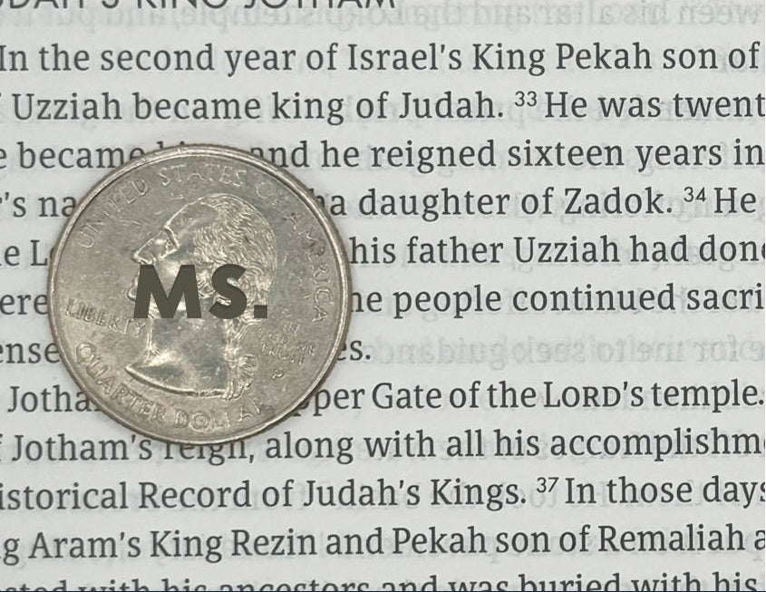 Print sample for this Bible
