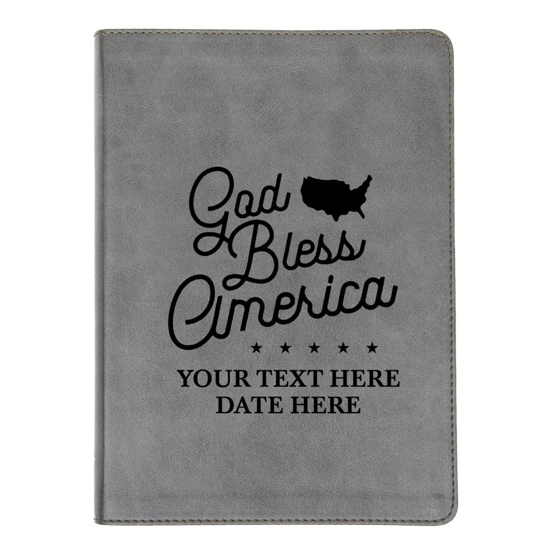 Personalized CSB He Reads Truth Community Study Bible Faux Leather Medium Print Size with Full Cover God Bless America Design  | Shepherds Shelf