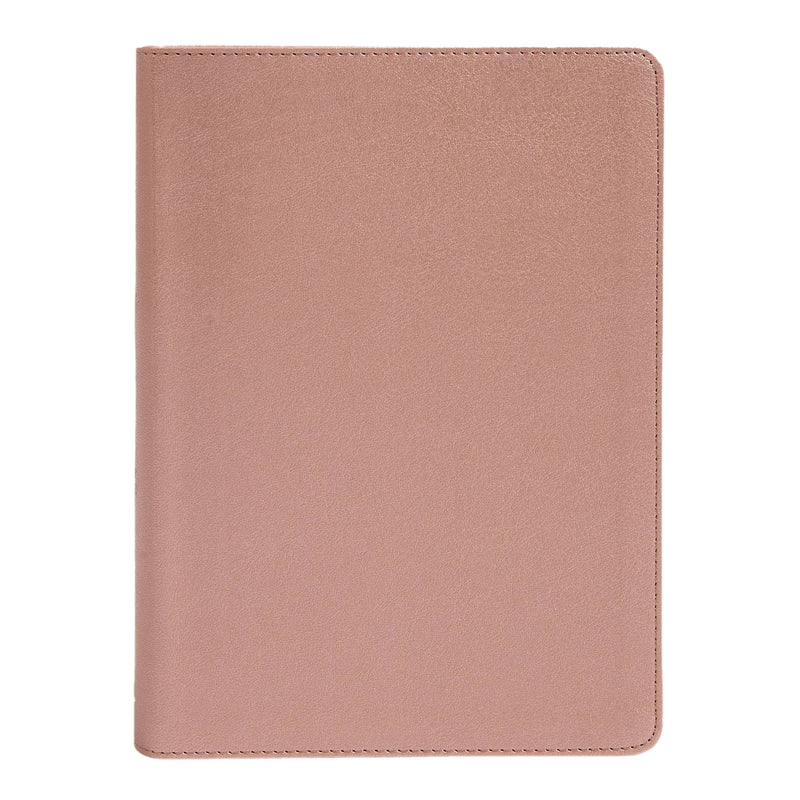 CSB She Reads Rose Gold Study Size Holy Bible Medium Print Size | Cross With Sun Rays