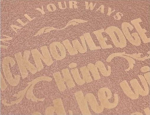 Actual personalization sample for this Bible