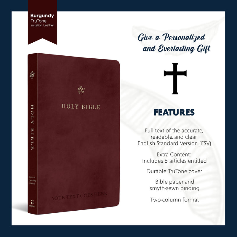 ESV Burgundy Standard Size TruTone Holy Bible Small Print