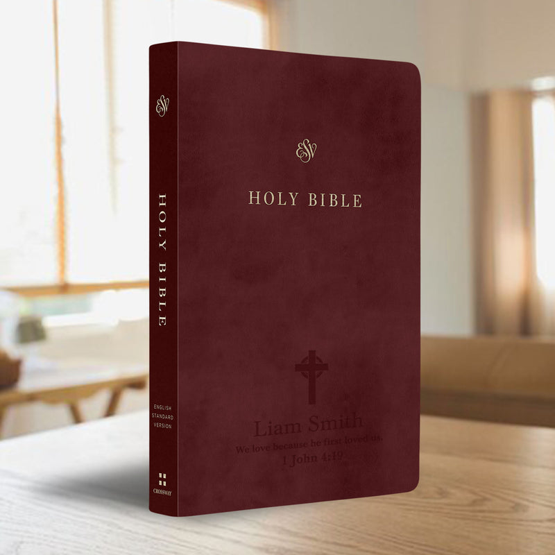 ESV Burgundy Standard Size TruTone Holy Bible Small Print