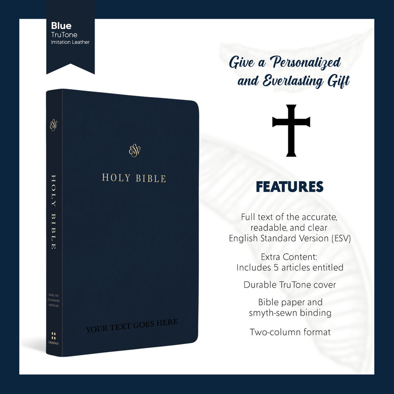 ESV Blue Standard Size TruTone Holy Bible Small Print