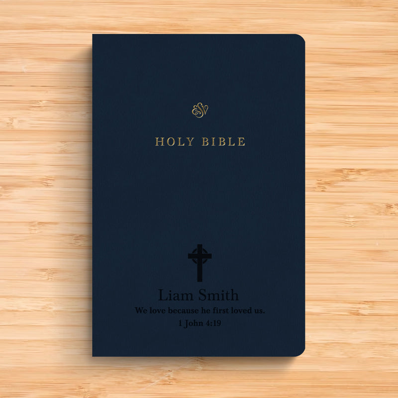 ESV Blue Standard Size TruTone Holy Bible Small Print