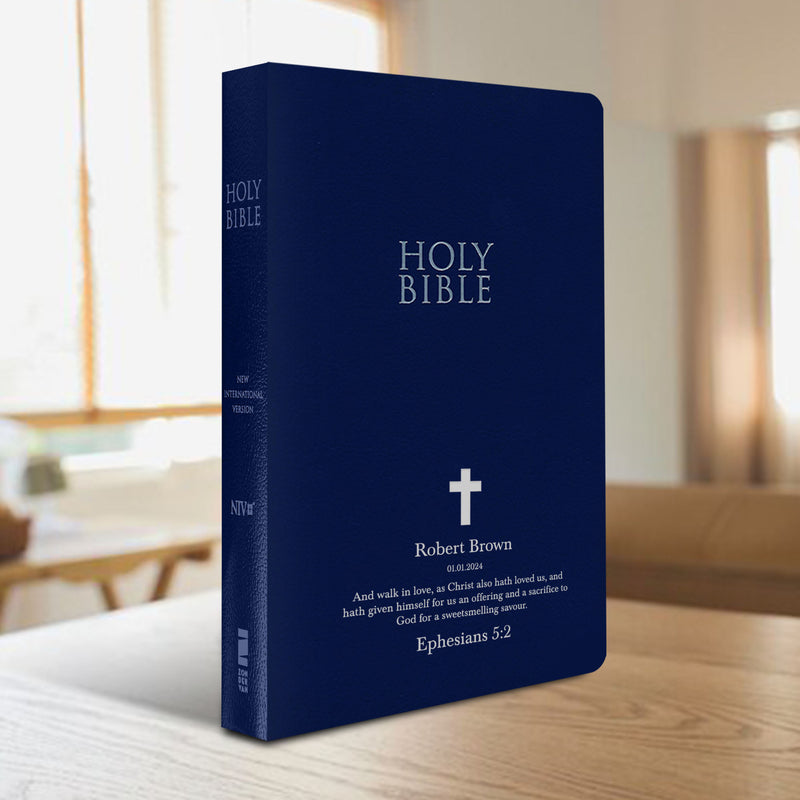 NIV Blue Standard Size Holy Bible Small Print