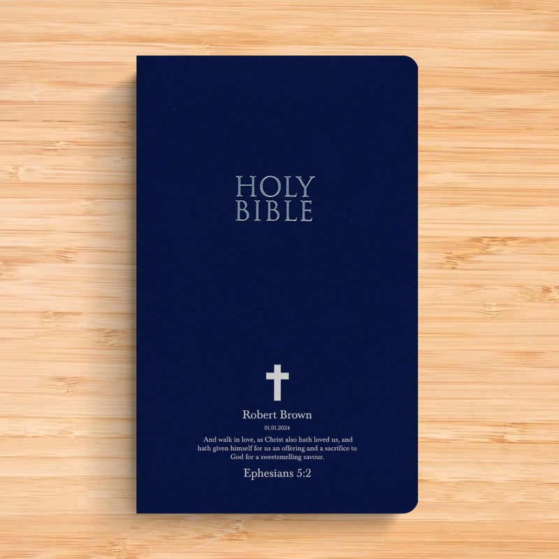 NIV Blue Standard Size Holy Bible Small Print