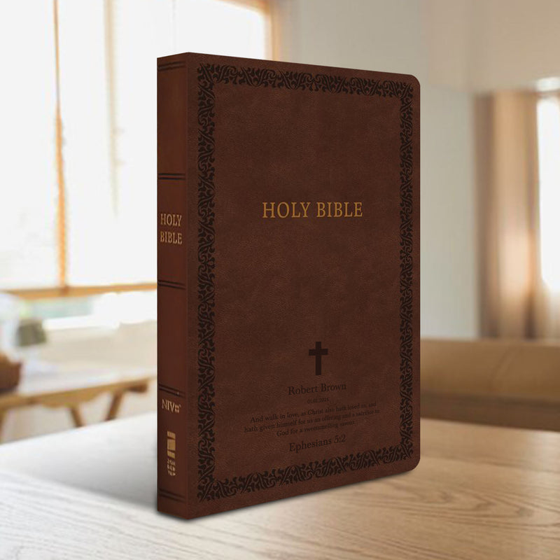 NIV Brown Standard Size Soft Touch Holy Bible Small Print