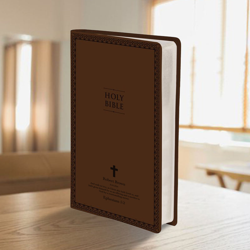 NIV Brown Standard Size Thinline Holy Bible Small Print