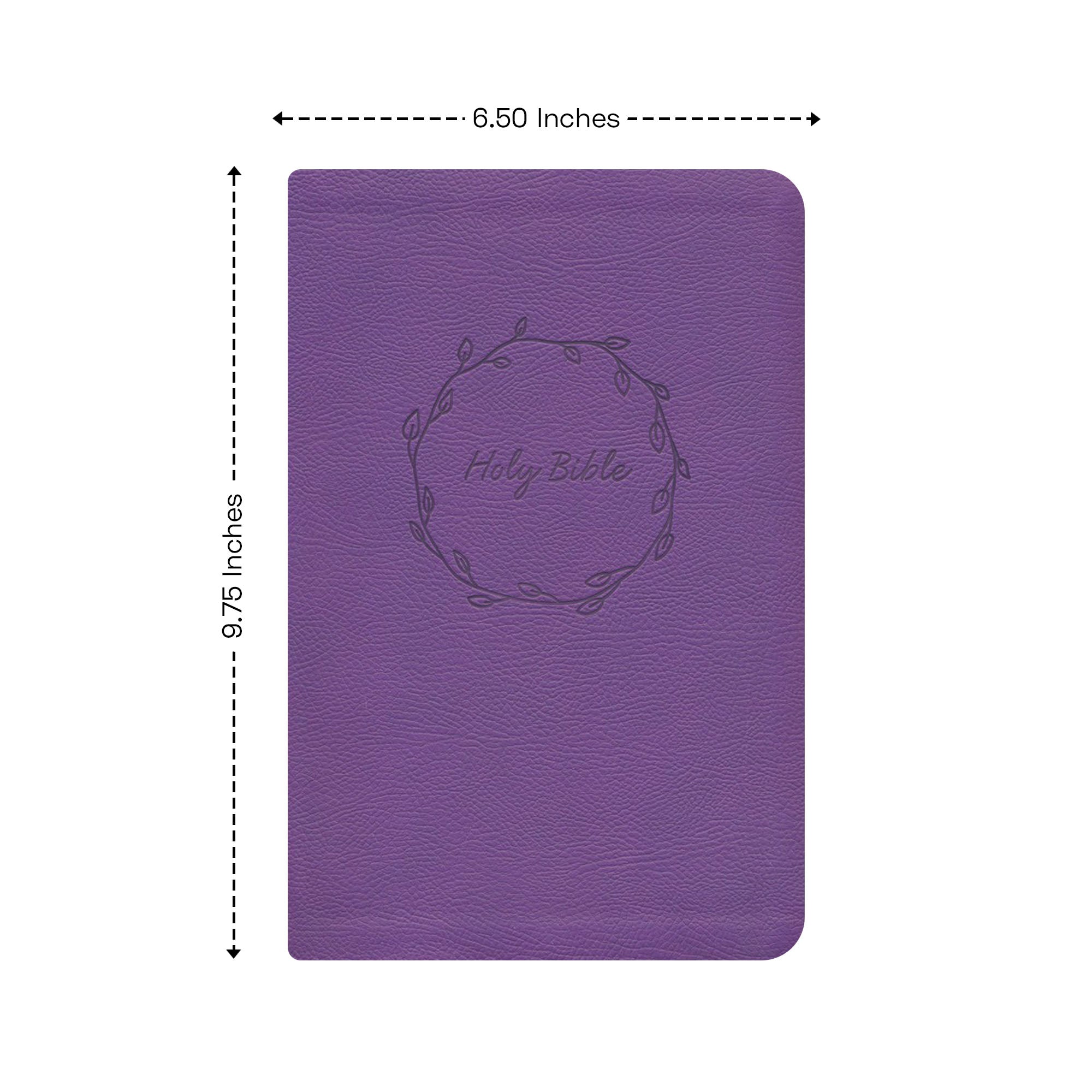 Personalized NKJV Purple Study Thinline Large Print Bible