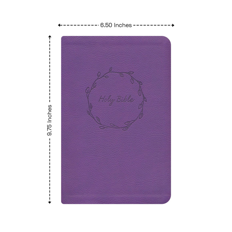 NKJV Purple Study Size Thinline Holy Bible Large Print