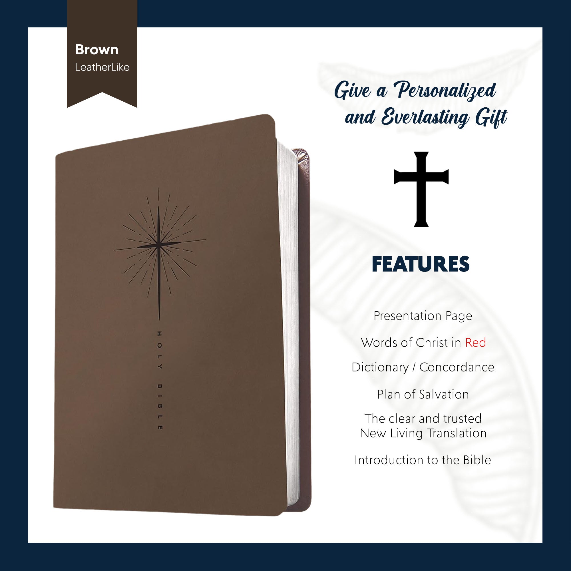 Floral outlet Cross Personalized Leather Bible | Personalized Leather Bible Cover | Christian Gift Bible | Engraved Cross Design | ESV, NIV, NLT