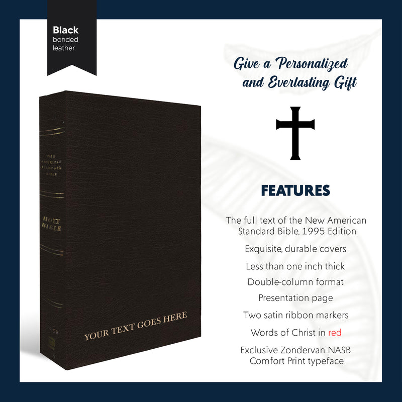 NASB Black Standard Size Thinline Holy Bible Small Print