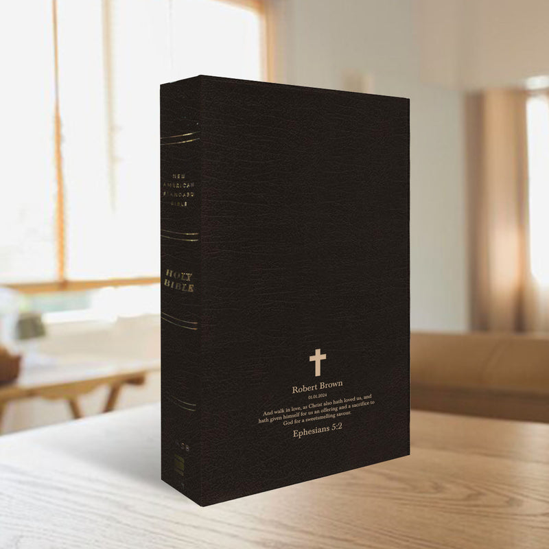 NASB Black Standard Size Thinline Holy Bible Small Print