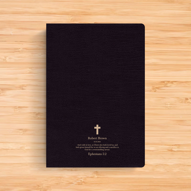 NASB Black Standard Size Thinline Holy Bible Small Print