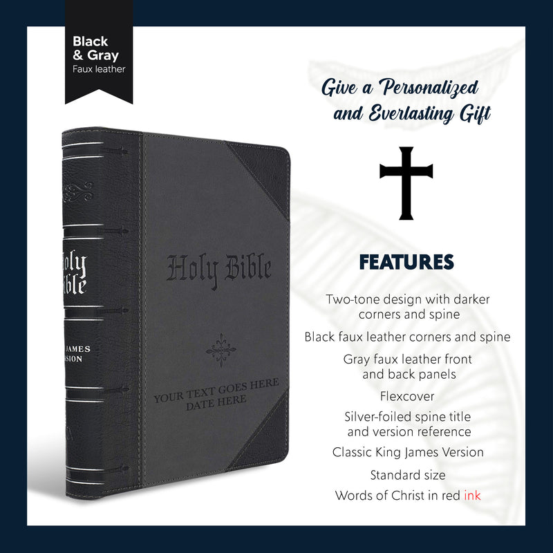 KJV Black Study Size Holy Bible Giant Print