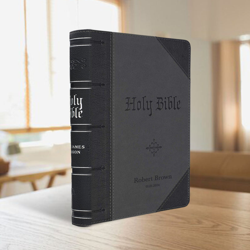 KJV Black Study Size Holy Bible Giant Print