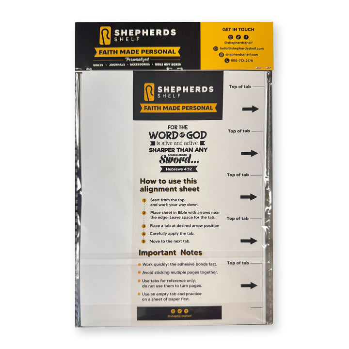 Bible Indexing Tabs | Shepherds Shelf Brand