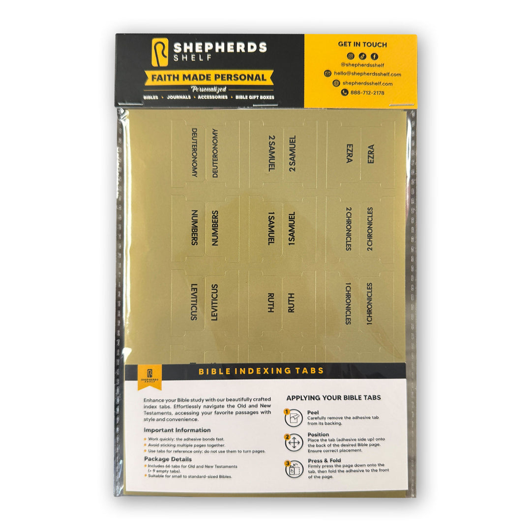 Bible Indexing Tabs | Shepherds Shelf Brand