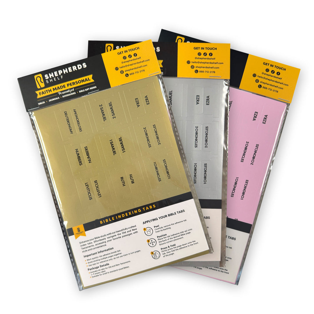 Bible Indexing Tabs | Shepherds Shelf Brand