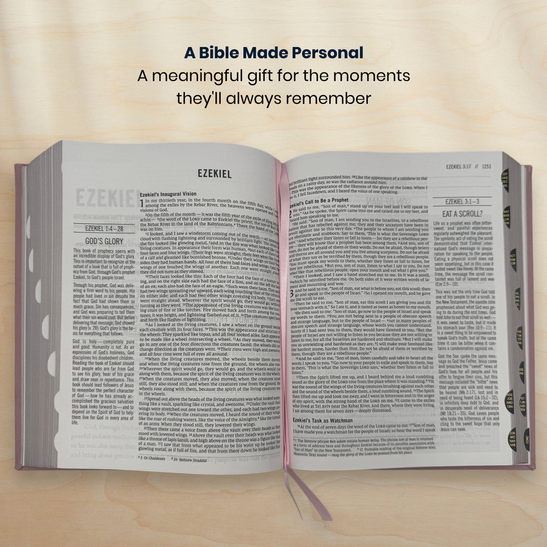 Personalize Pink NIV Hardcover The Jesus Bible Edition Comfort Print
