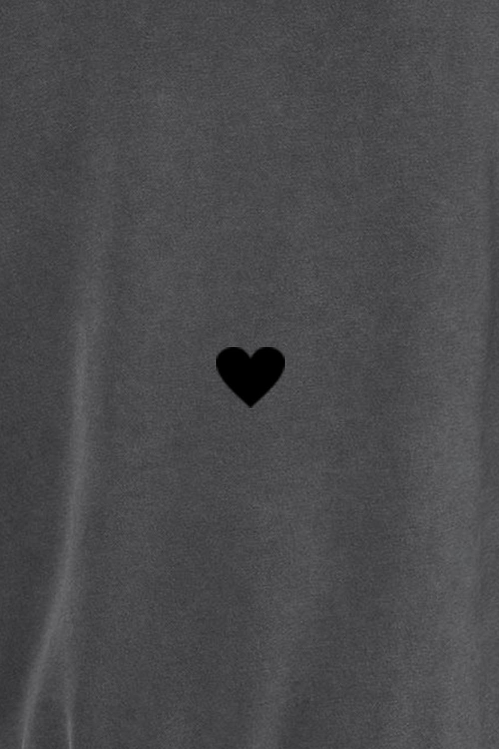 Heart Unisex Pigment-Dyed Hoodie Sweatshirt