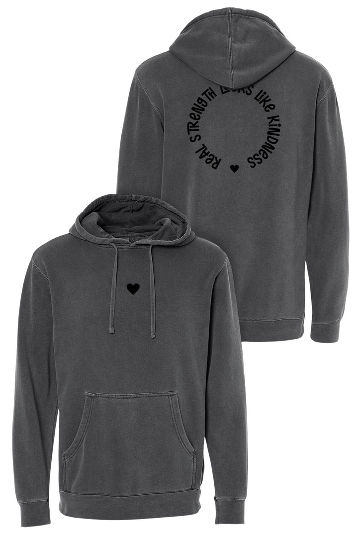 Heart Unisex Pigment-Dyed Hoodie Sweatshirt