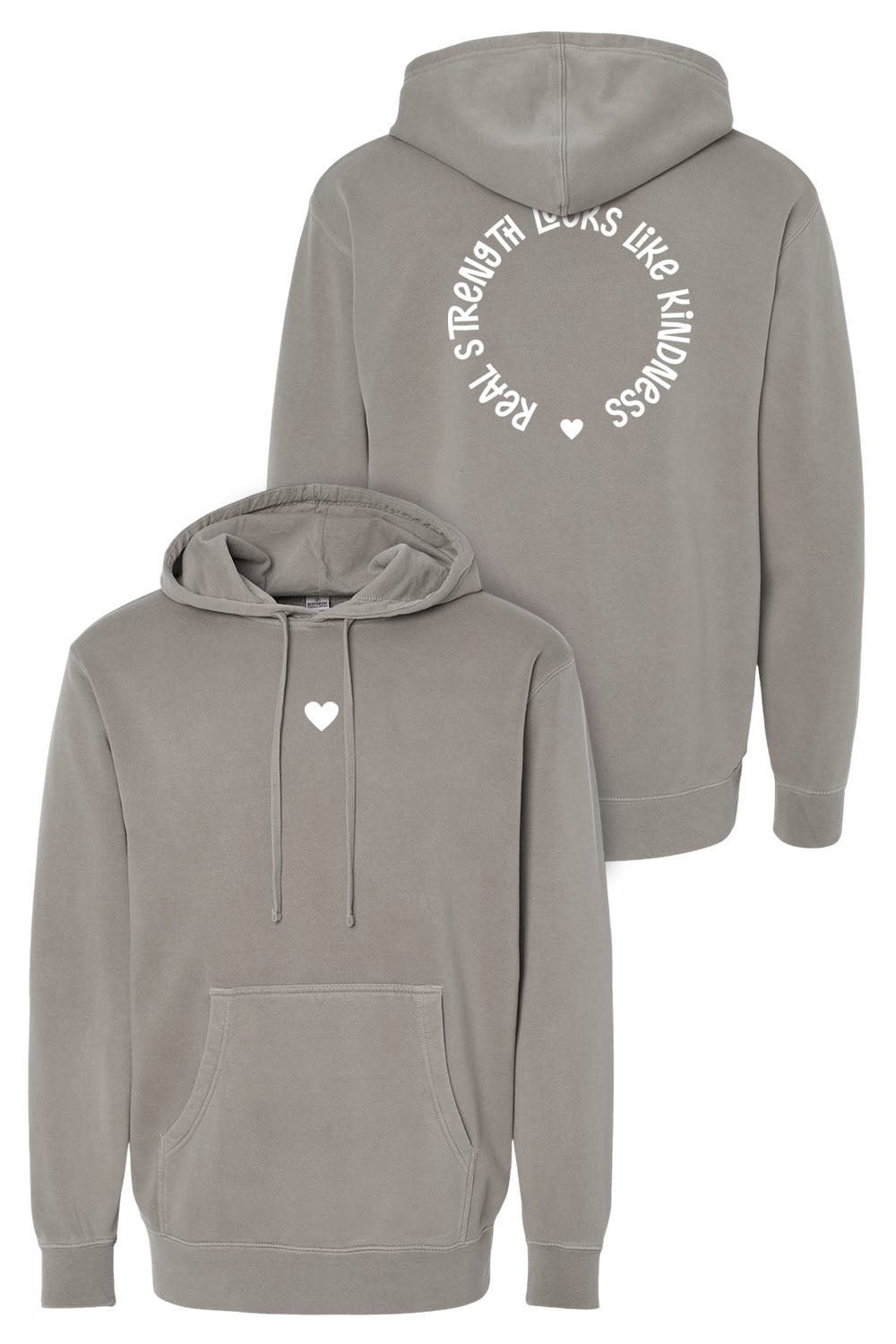 Heart Unisex Pigment-Dyed Hoodie Sweatshirt