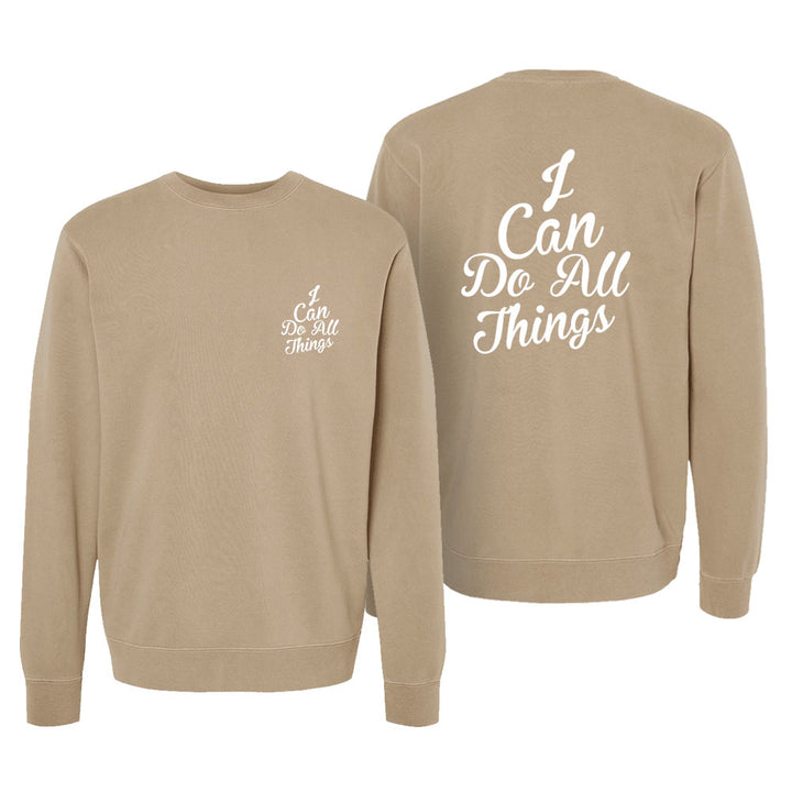 I Can do All Things Unisex Pigment-Dyed Crewneck Sweatshirt
