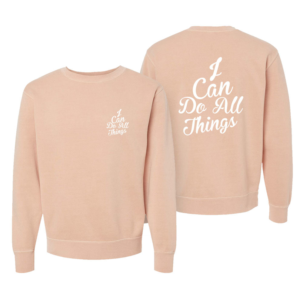 I Can do All Things Unisex Pigment-Dyed Crewneck Sweatshirt