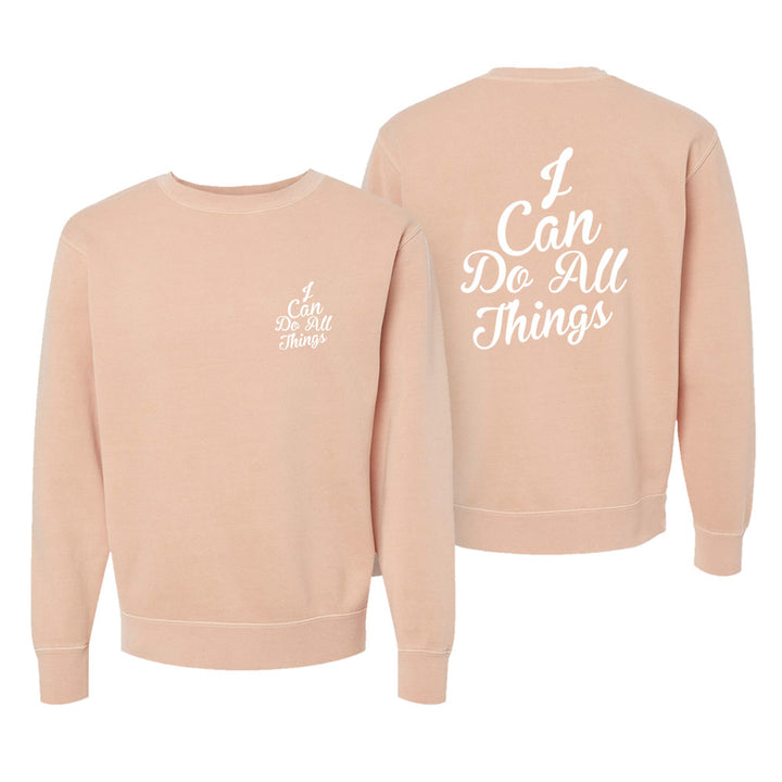 I Can do All Things Unisex Pigment-Dyed Crewneck Sweatshirt
