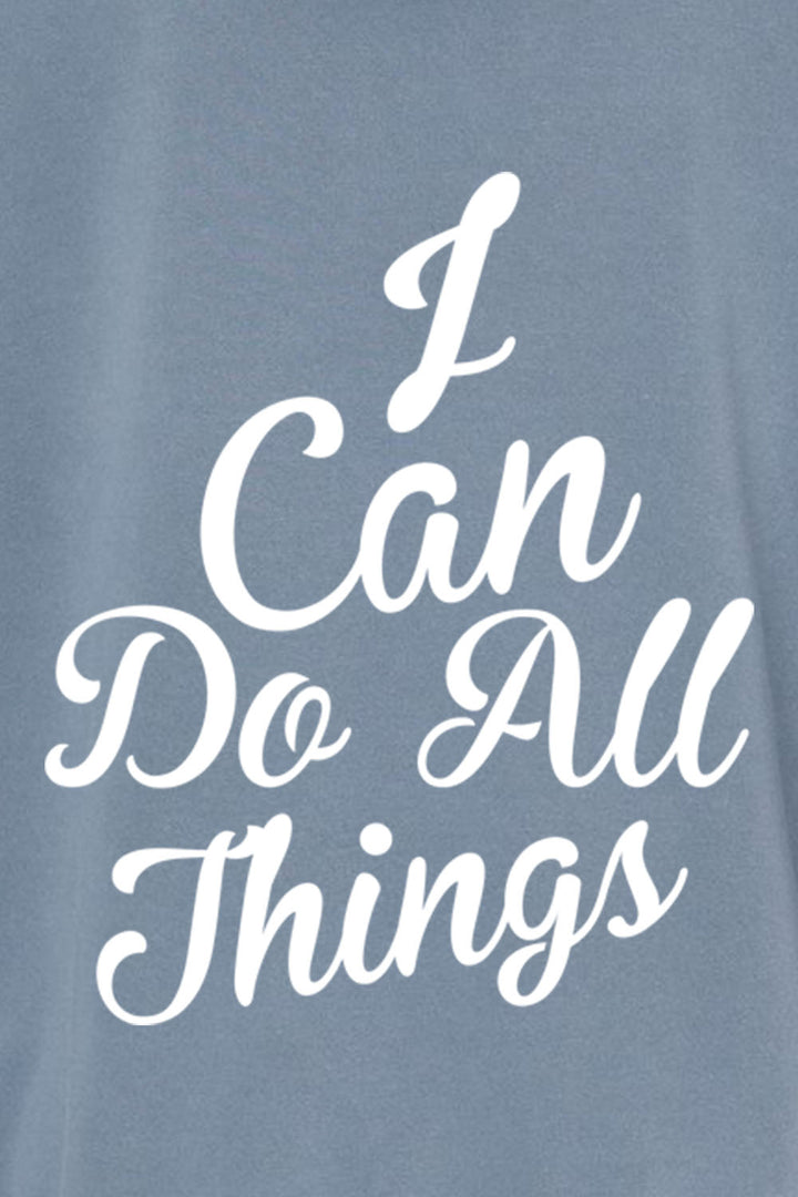 I Can do All Things Unisex Pigment-Dyed Hoodie Sweatshirt