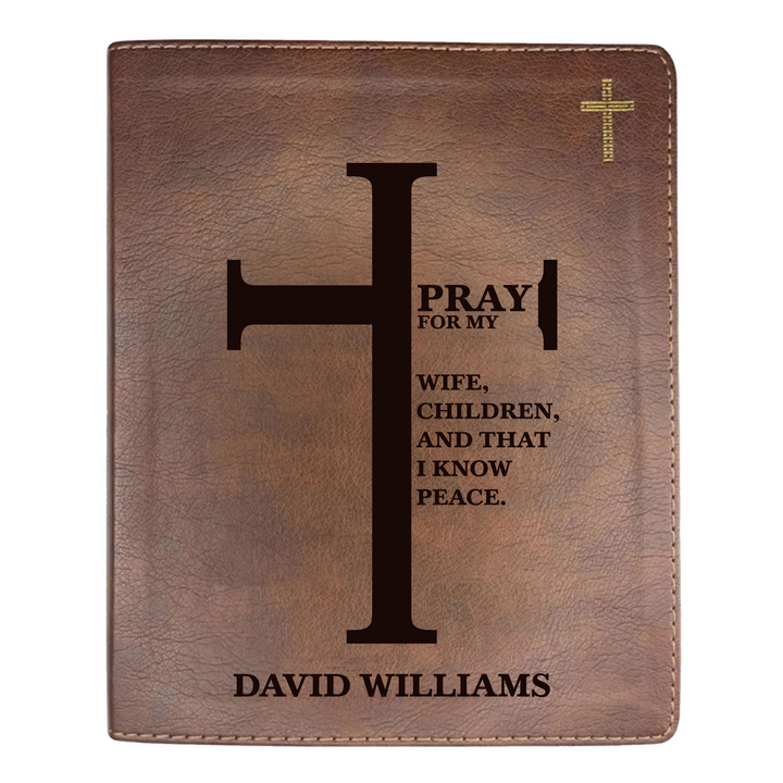 NIV Brown Standard Size Journaling Holy Bible Medium Print | Bold Cross
