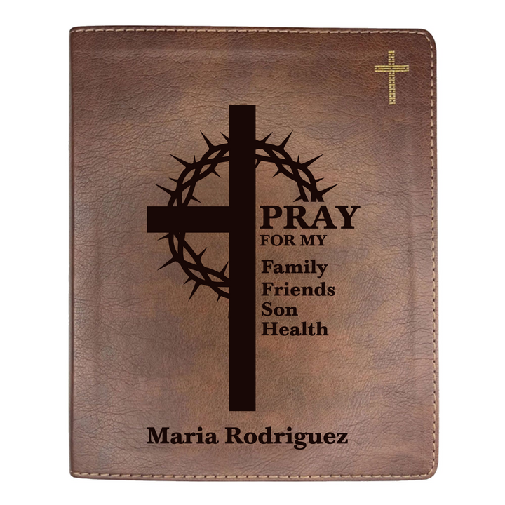 NIV Brown Standard Size Journaling Holy Bible Medium Print | Crown of Thorns