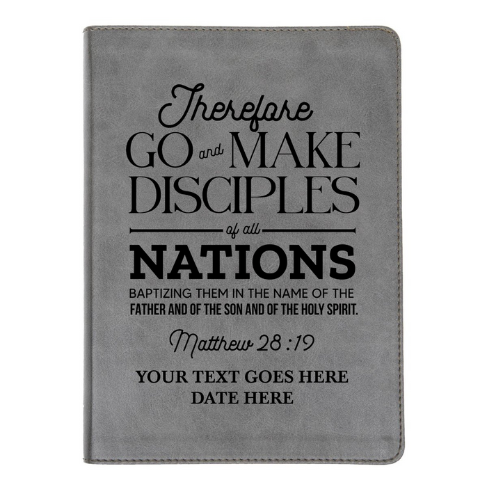 CSB He Reads Gray Study Size Holy Bible Medium Print | Matthew 28:19
