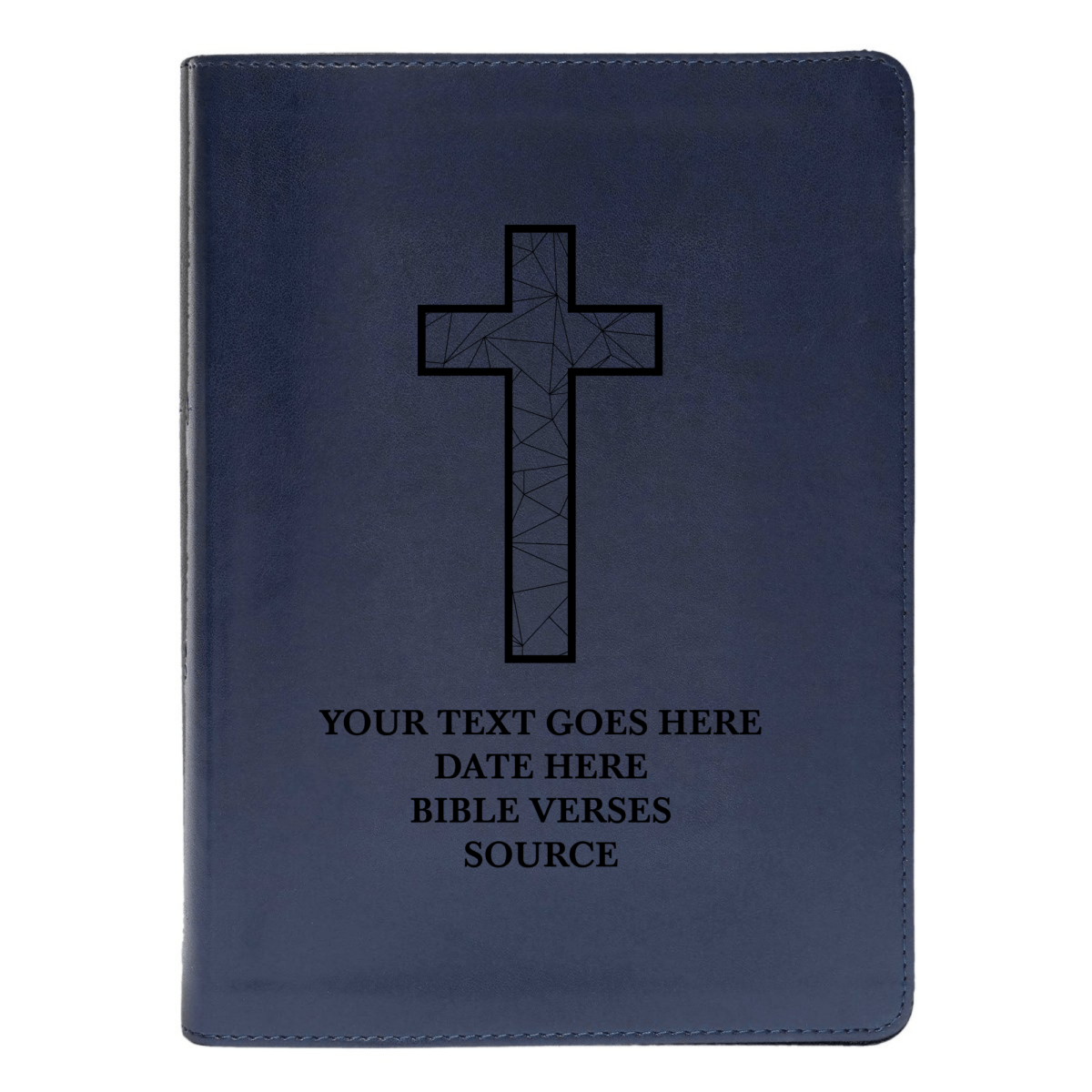 CSB She Reads Blue Study Size Holy Bible Medium Print | Geometric Cross
