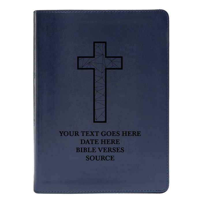 CSB She Reads Blue Study Size Holy Bible Medium Print | Geometric Cross