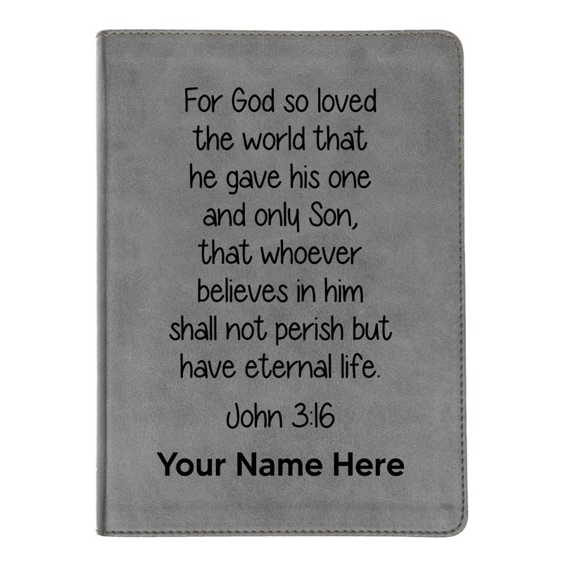 CSB He Reads Gray Study Size Holy Bible Medium Print | John 3:16
