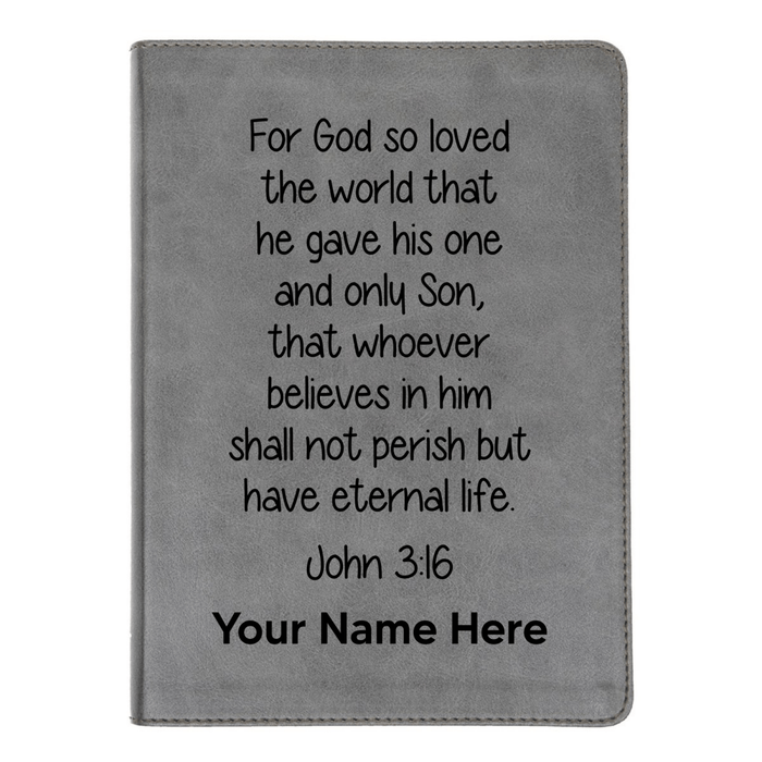 CSB He Reads Gray Study Size Holy Bible Medium Print | John 3:16