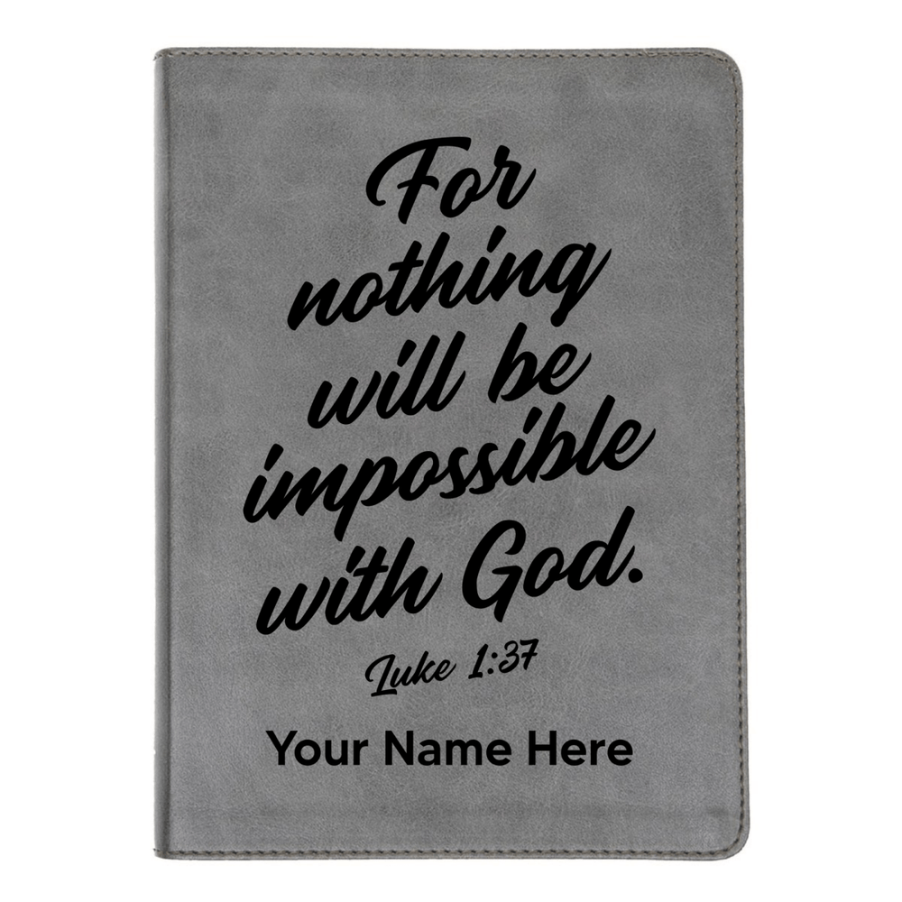 CSB He Reads Gray Study Size Holy Bible Medium Print | Luke 1:37